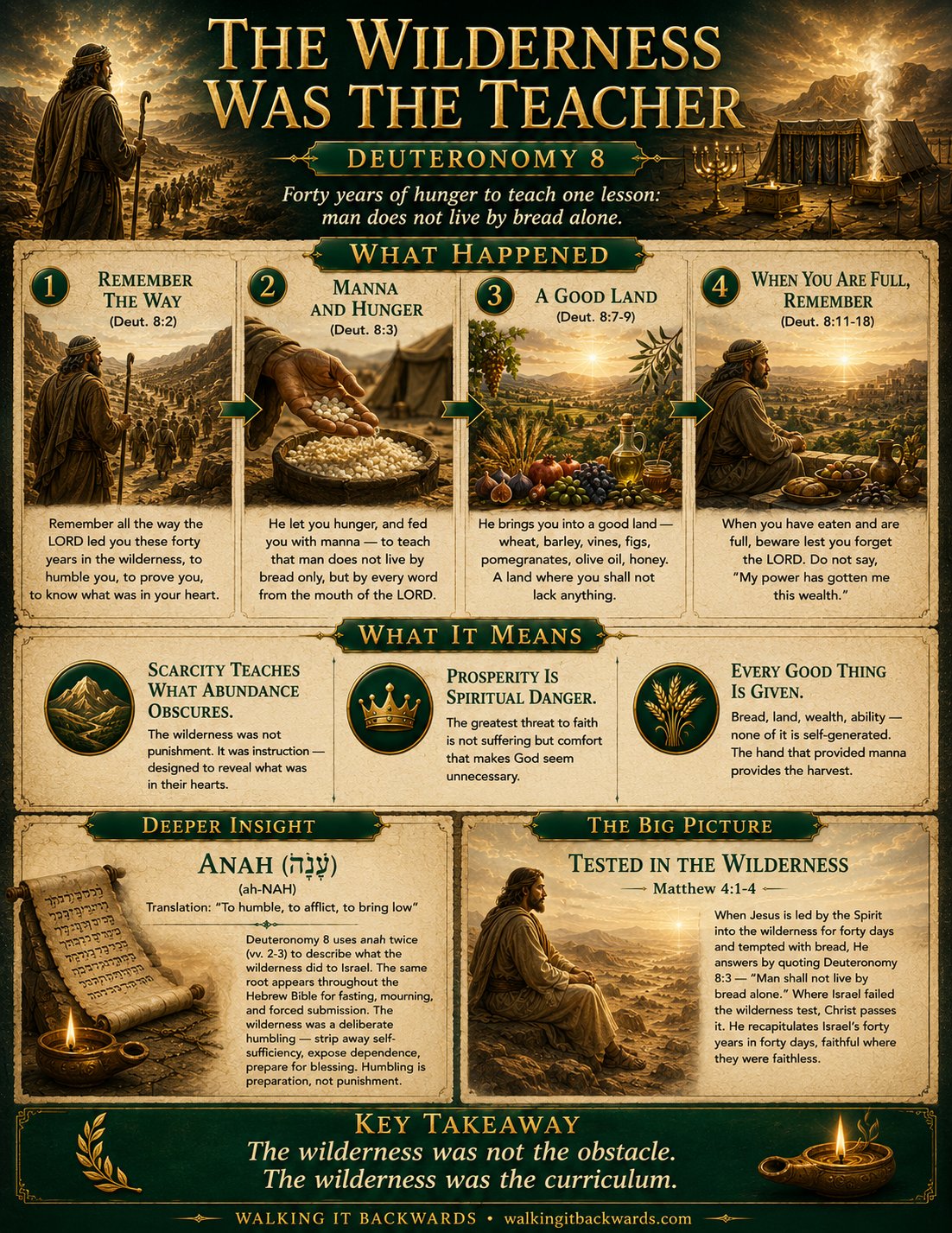The Wilderness Was the Teacher — Deuteronomy 8 Deep Dive